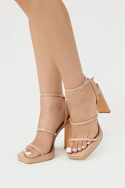 Strappy Open-Toe Heels | Forever 21 (US)