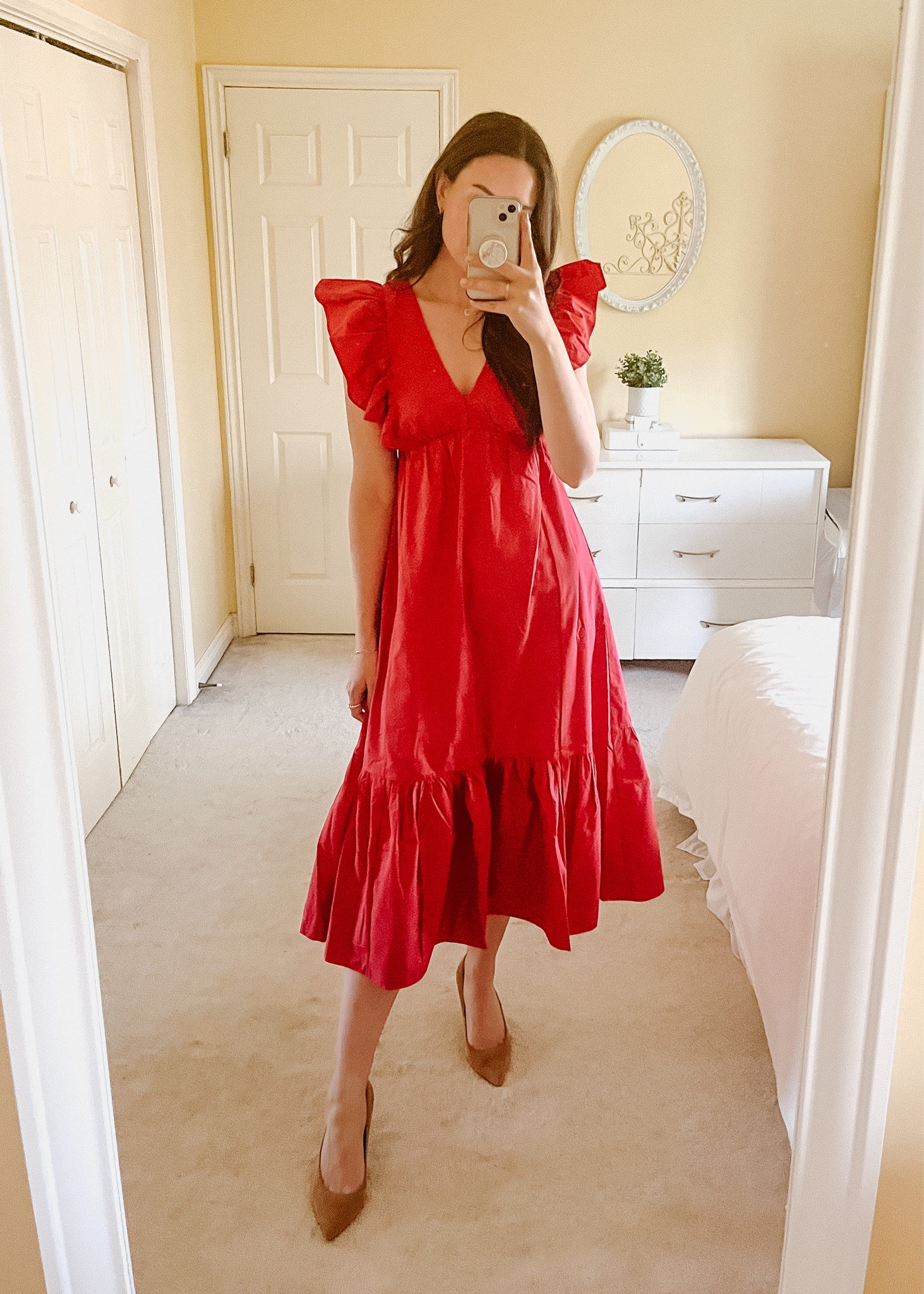 abercrombie flutter sleeve midi dress Kaylyn_Jane on LTK