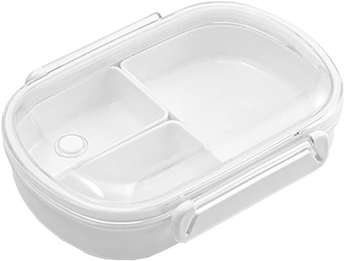 Divided Lunch Box, 3 Compartments Meal Prep Lunch Containers for Kids Adults, Food Storage Contai... | Amazon (US)