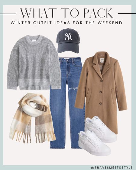 Sharing the ultimate winter packing list on travelmeetsstyle.com! Head to my post for lots of winter outfits and Fall outfits for every occasion.




Fall sweater, winter sweater, relaxed jeans, straight jeans, Abercrombie jeans, Yankees hat, baseball cap, wool coat, dad coat, tan coat, peacoat, plaid scarf, platform sneakers, adidas sneakers, casual outfits, fall outfit ideas, winter outfit ideas, weekend outfits 

#LTKstyletip #LTKtravel