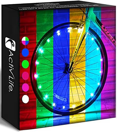 Activ Life 2-Tire Pack LED Bike Wheel Lights with Batteries Included, Get 100% Brighter and Visib... | Amazon (US)