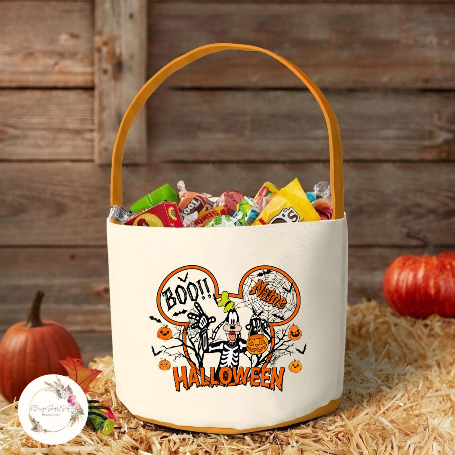 Personalized Mickey and Friends Mummy Disney Halloween Basket, Mickey's Not So Scary Halloween Pa... | Etsy (Global)