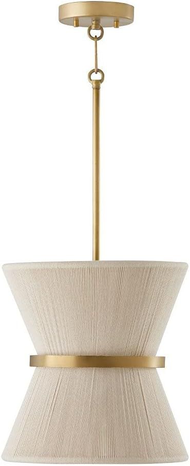 Capital Lighting 341211NP Cecilia Transitional Art Deco Luxe Hand-Wrapped Bleached Natural Rope T... | Amazon (US)
