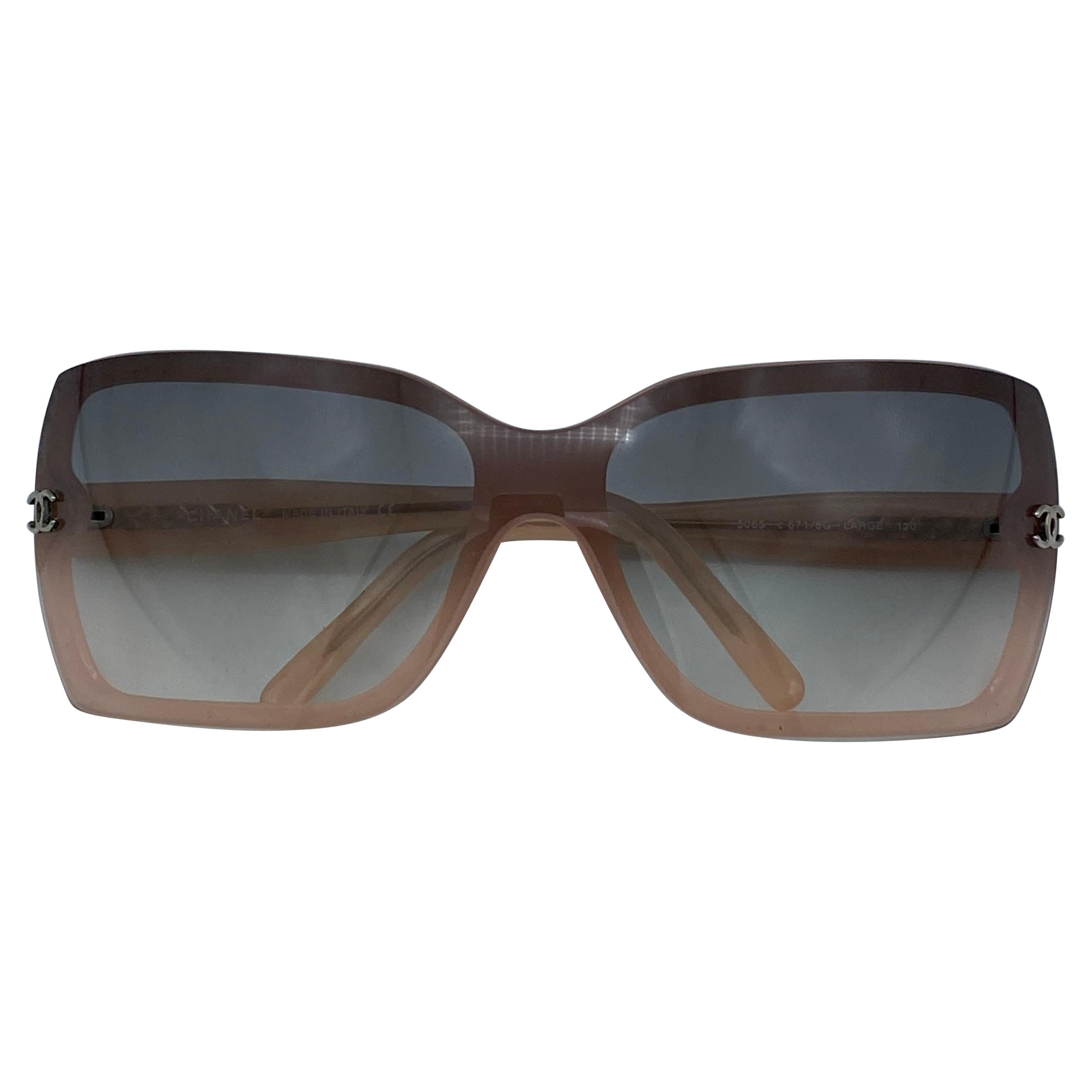 Vintage Chanel Square Sunglasses | 1stDibs