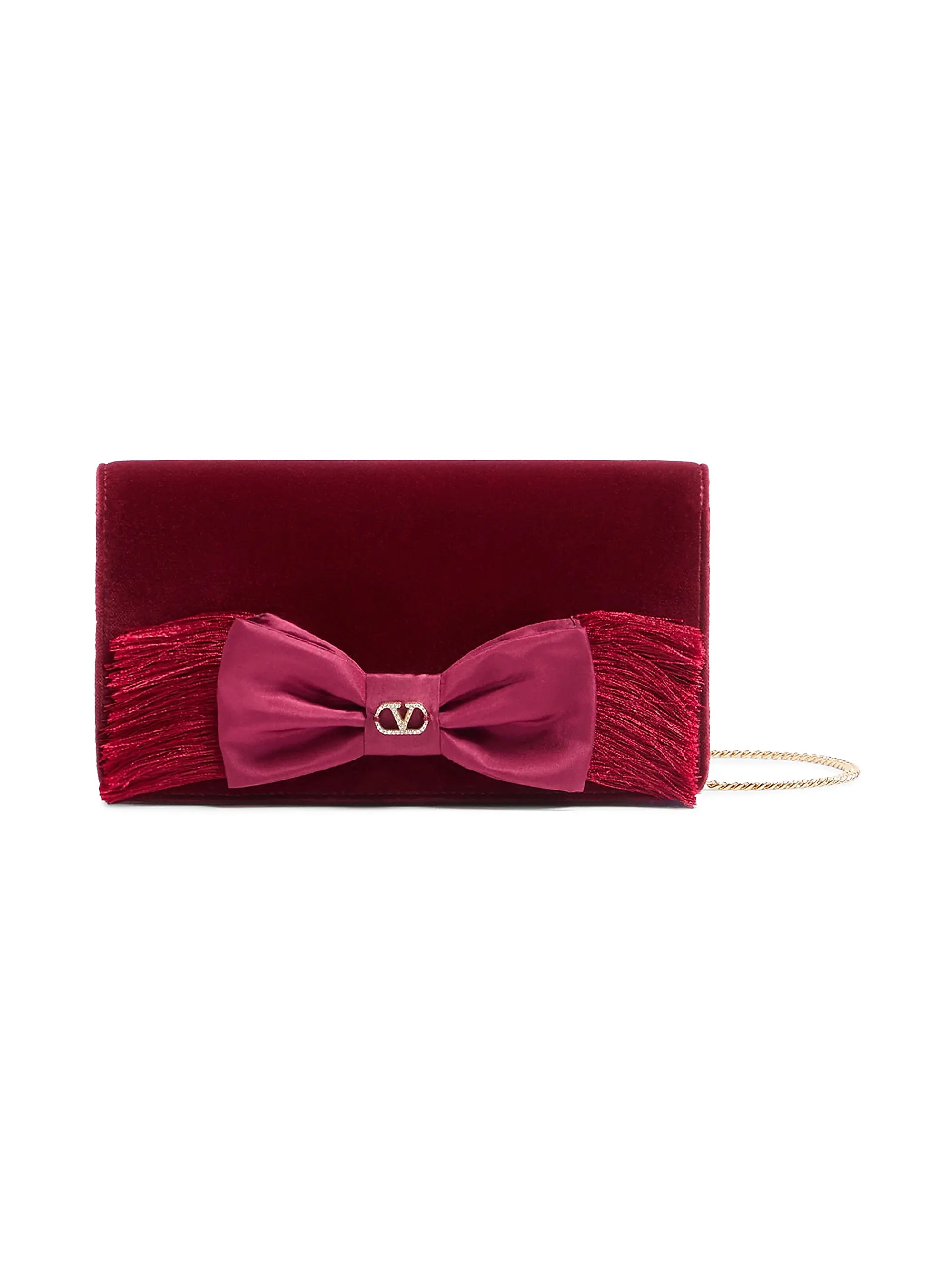 Valentino Garavani VLogo Signature Mini Velvet Shoulder Bag | Saks Fifth Avenue | Saks Fifth Avenue