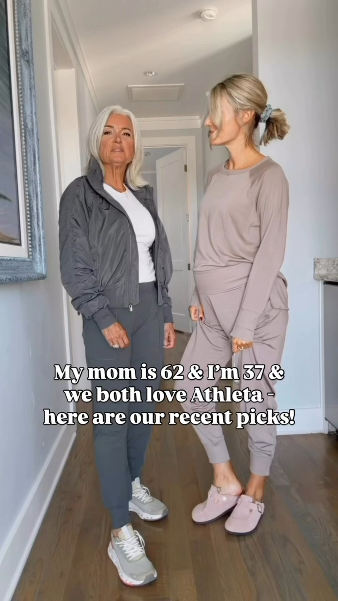 My mom and are loving these @athleta new arrivals! From cozy jackets and cardigans to keep you warm throughout the season to leggings and pullovers for running errands and hopping in the school pickup line, we’re so happy with all of these looks! My mom sized down in the jacket (runs slightly big) to an XS and is wearing her normal size S in the joggers. I sized up to a M in the pants to accommodate the bump and a S in the top but would recommend going with your normal size in both if you’re not pregnant!  #athletapartner #powerofshe

Loverly Grey, Athleta,  athleisure, fall styling 

#LTKBump #LTKOver40 #LTKStyleTip