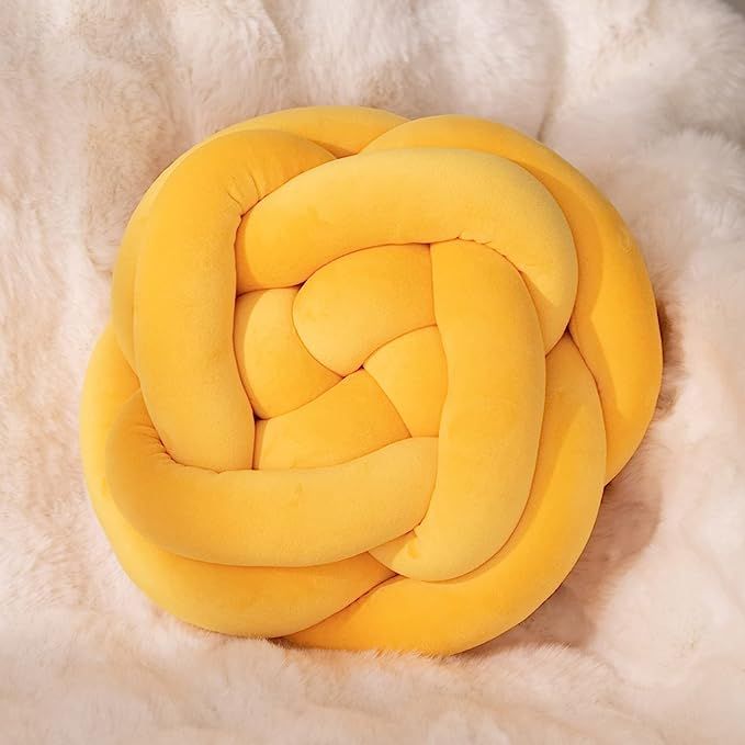 Xiashrk Knot Rose Ball Pillow, Decorative Flower Cushion Home Decor Plush Throw Knotted Pillow fo... | Amazon (US)