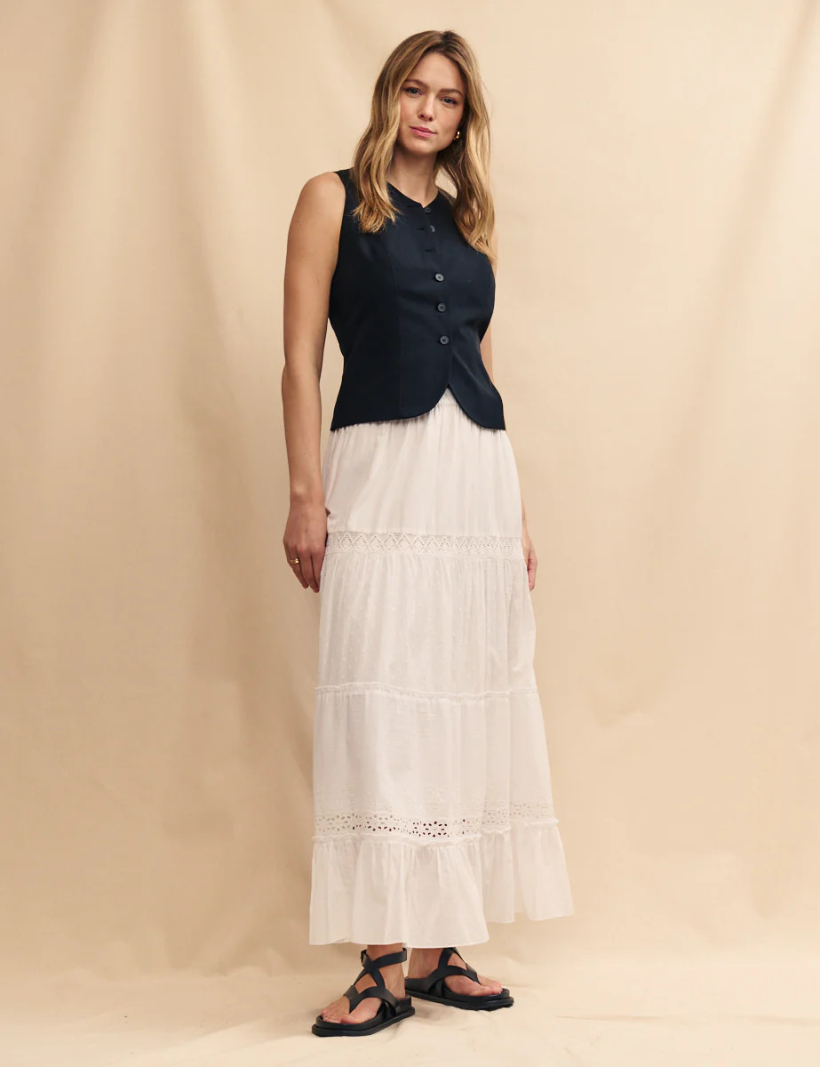 White Broderie Anglaise Maxi Skirt
  

  
    £79.00 | Nobody's Child