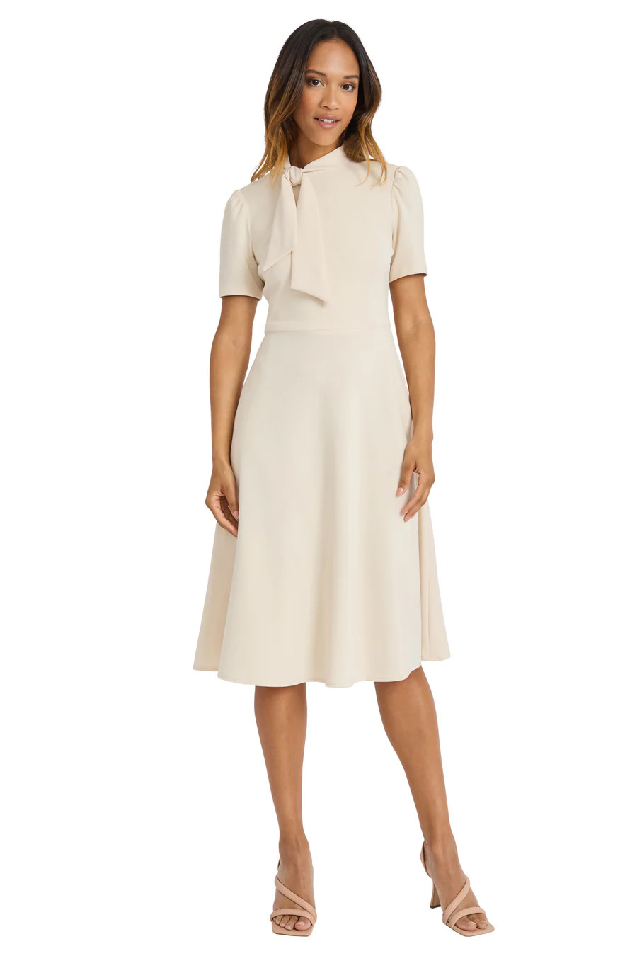 TIE NECK FIT AND FLARE | Maggy London