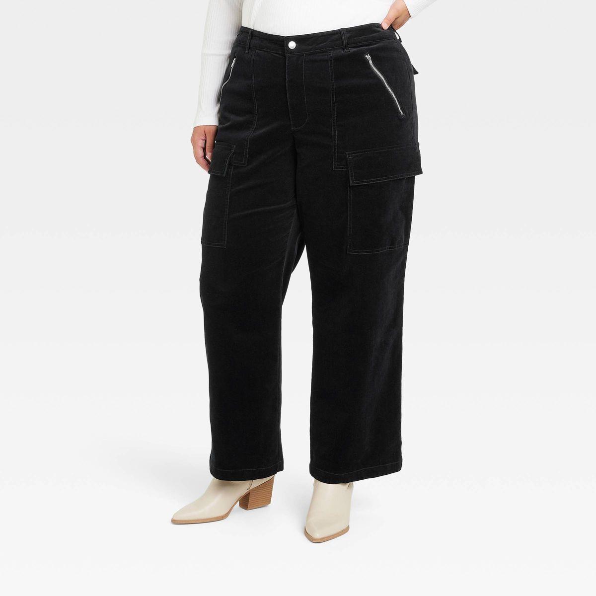 Women's High-Rise Straight Leg Corduroy Cargo Pants - Universal Thread™ | Target