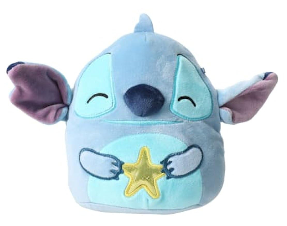 Squishmallows 6.5"" Disney Stitch Holding Star, Medium, Blue | Amazon (US)