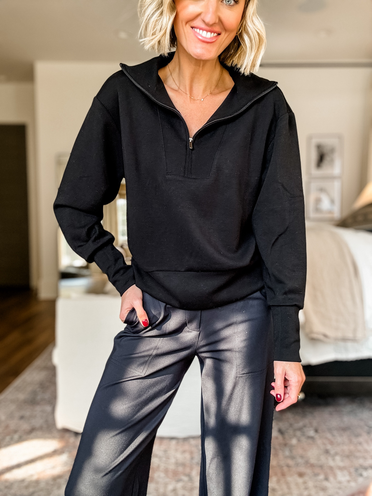 This half zip is on sale for $16! 👏🏼 Wearing XS in pullover & S in pants! Perfect travel look!

Loverly Grey, Walmart, Black Friday sale, loungewear, travel outfit, airport outfit 

#LTKSaleAlert #LTKTravel