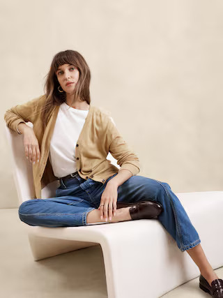 Forever V-Neck Cardigan | Banana Republic Factory