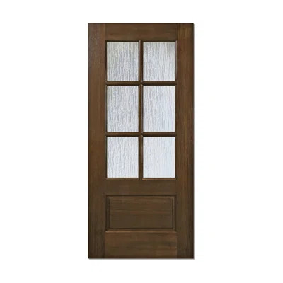 6 Lite TDL Mahogany with Clear Glass Finish | Wayfair North America