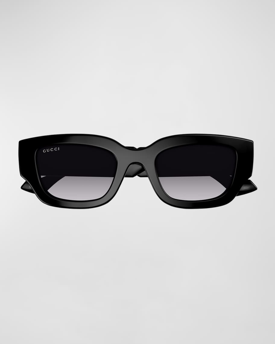 Gucci GG Logo Plastic Rectangle Sunglasses | Neiman Marcus