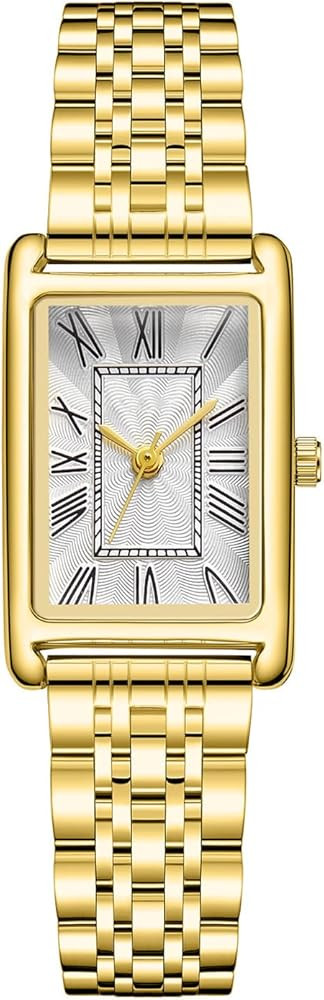 BESTKANG Rectangle Watches for Women Stainless Steel Strap Womens Watch Dainty Fashion Waterproof... | Amazon (US)