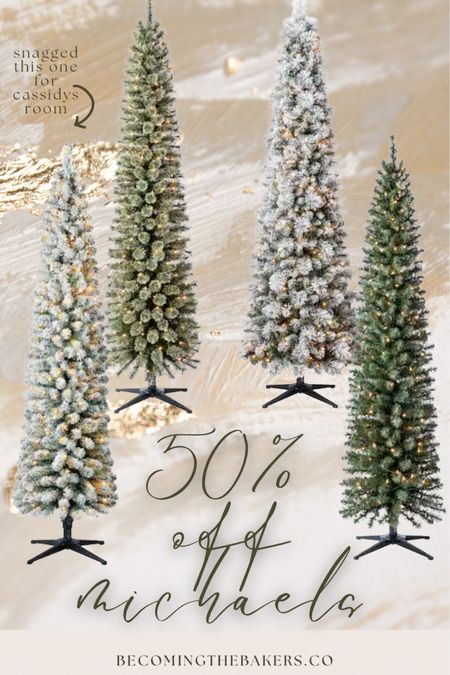 50% off Christmas trees at Michael’s! Snagged this 7ft pencil tree for Cassidy’s room and it’s pre lit! Such a steal! Free shipping for orders over $39. 

#LTKSeasonal #LTKHoliday #LTKunder100