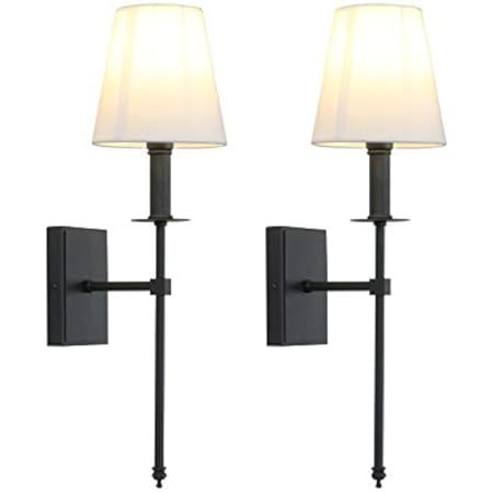 Kira Home Torche 20" Wall Sconce/Wall Light + Linen Shade, Oil-Rubbed Bronze Finish | Amazon (US)