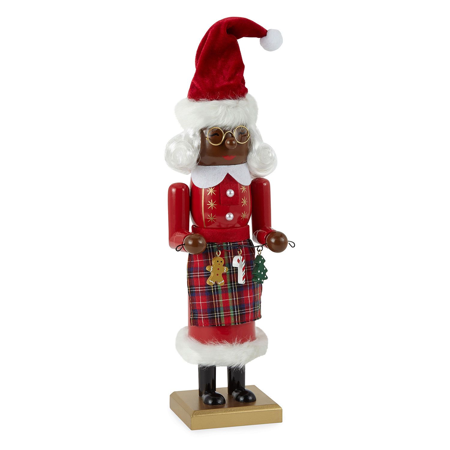 North Pole Trading Co. 14" Mrs Clause African American Wood Nutcracker | JCPenney