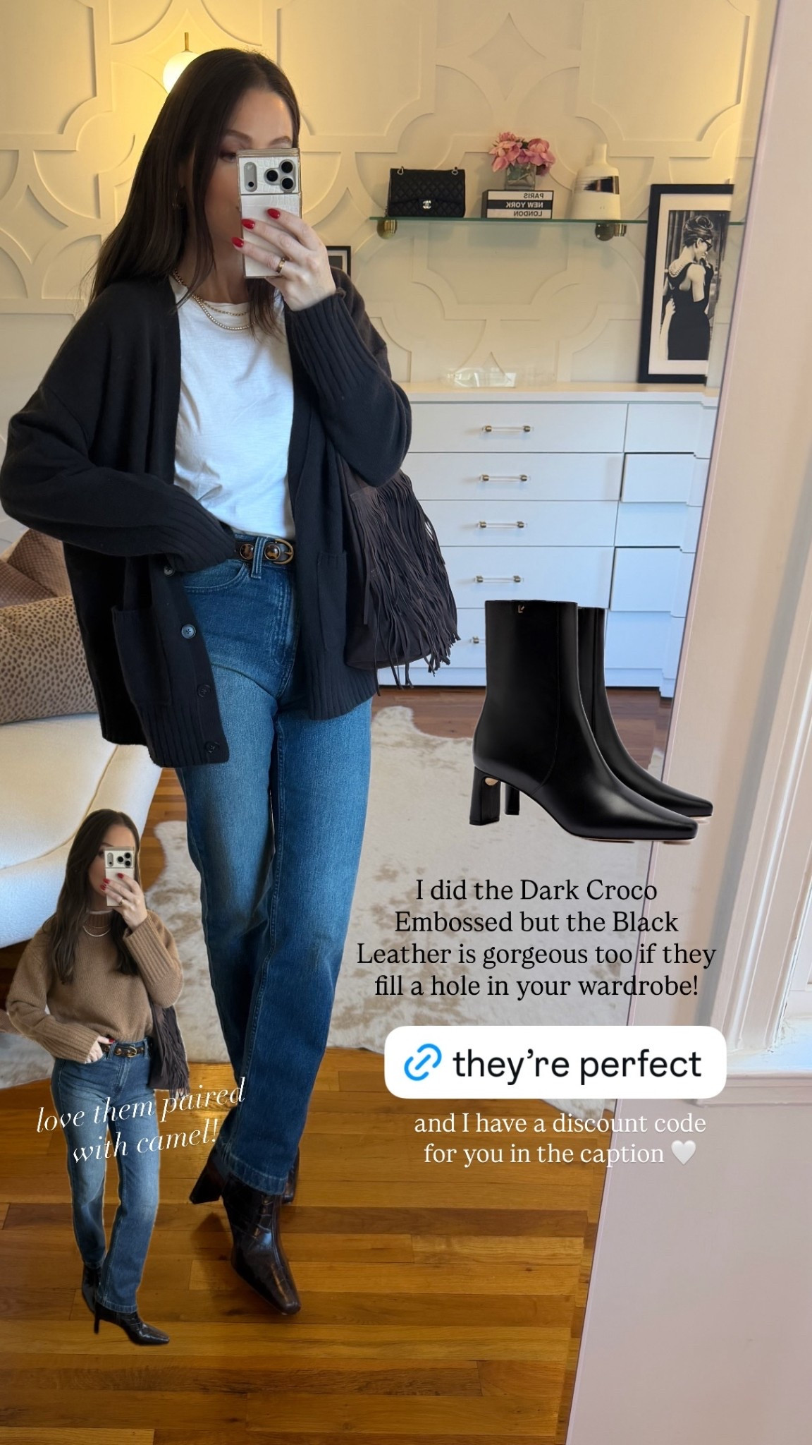 The perfect bootie to achieve a modern look! Use code Julie10 🤍 I sized up half a size.