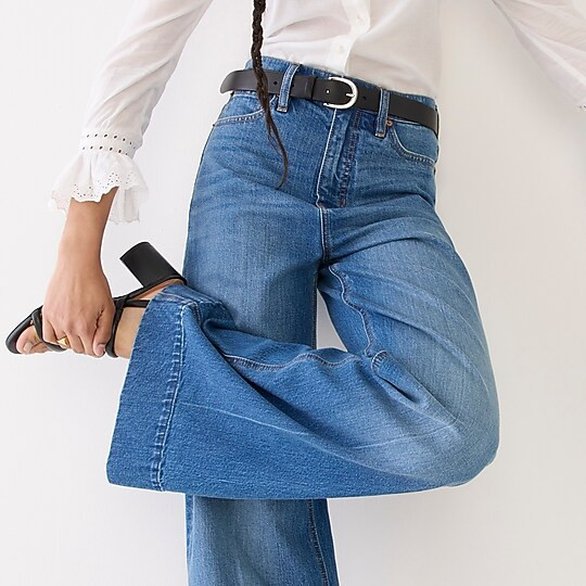 Wide-leg denim trouser in Pearl Street wash | J. Crew US