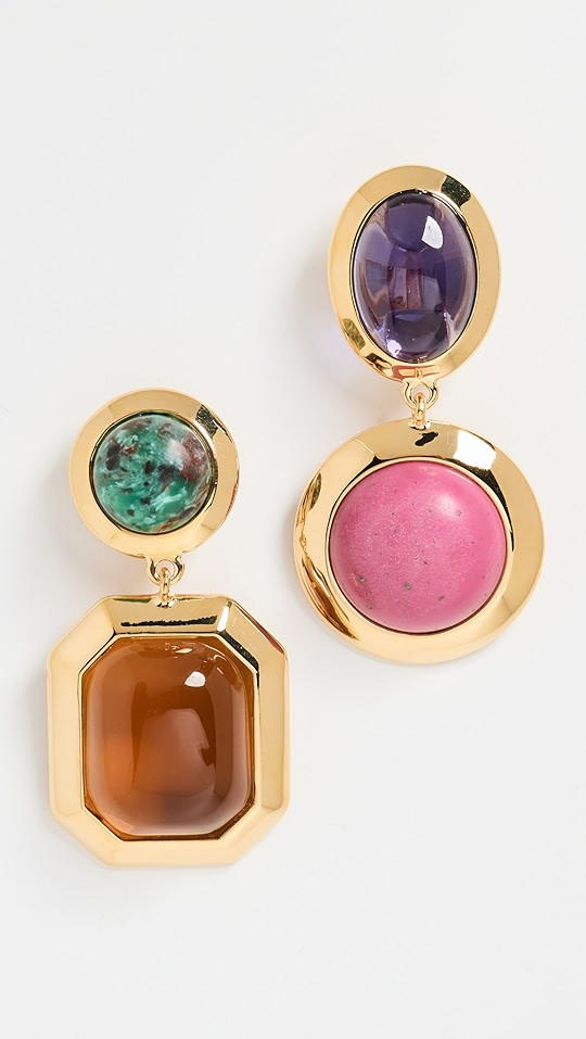 Bezel Jewel Drop Earrings | Shopbop