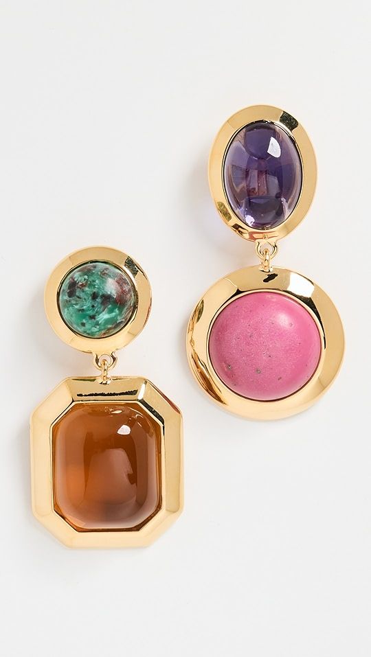 Bezel Jewel Drop Earrings | Shopbop