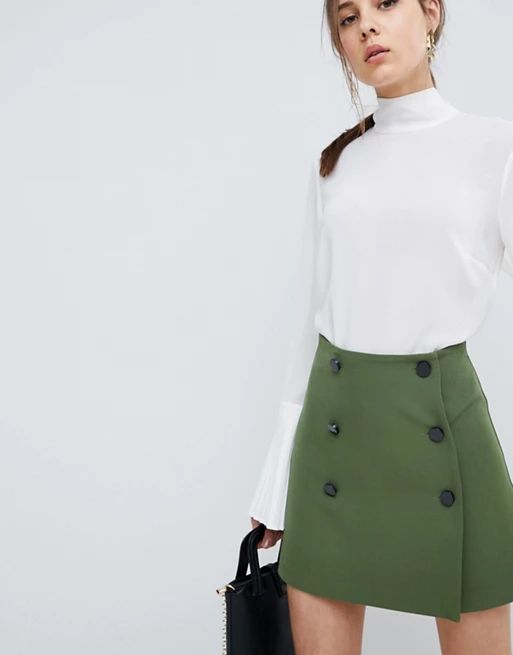 ASOS Double Breasted Mini Skirt | ASOS US