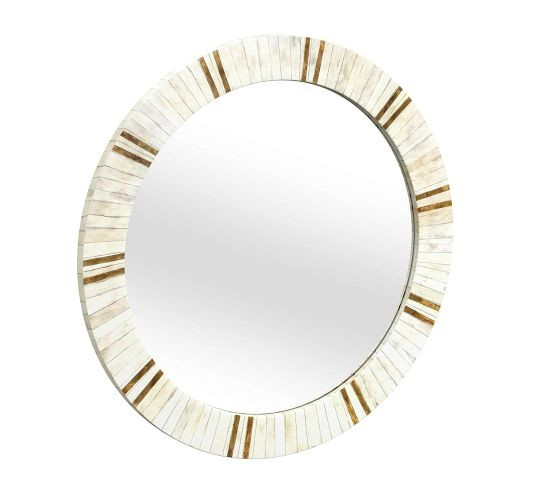 Coco Round Bone Mirror - 30" | Pottery Barn (US)