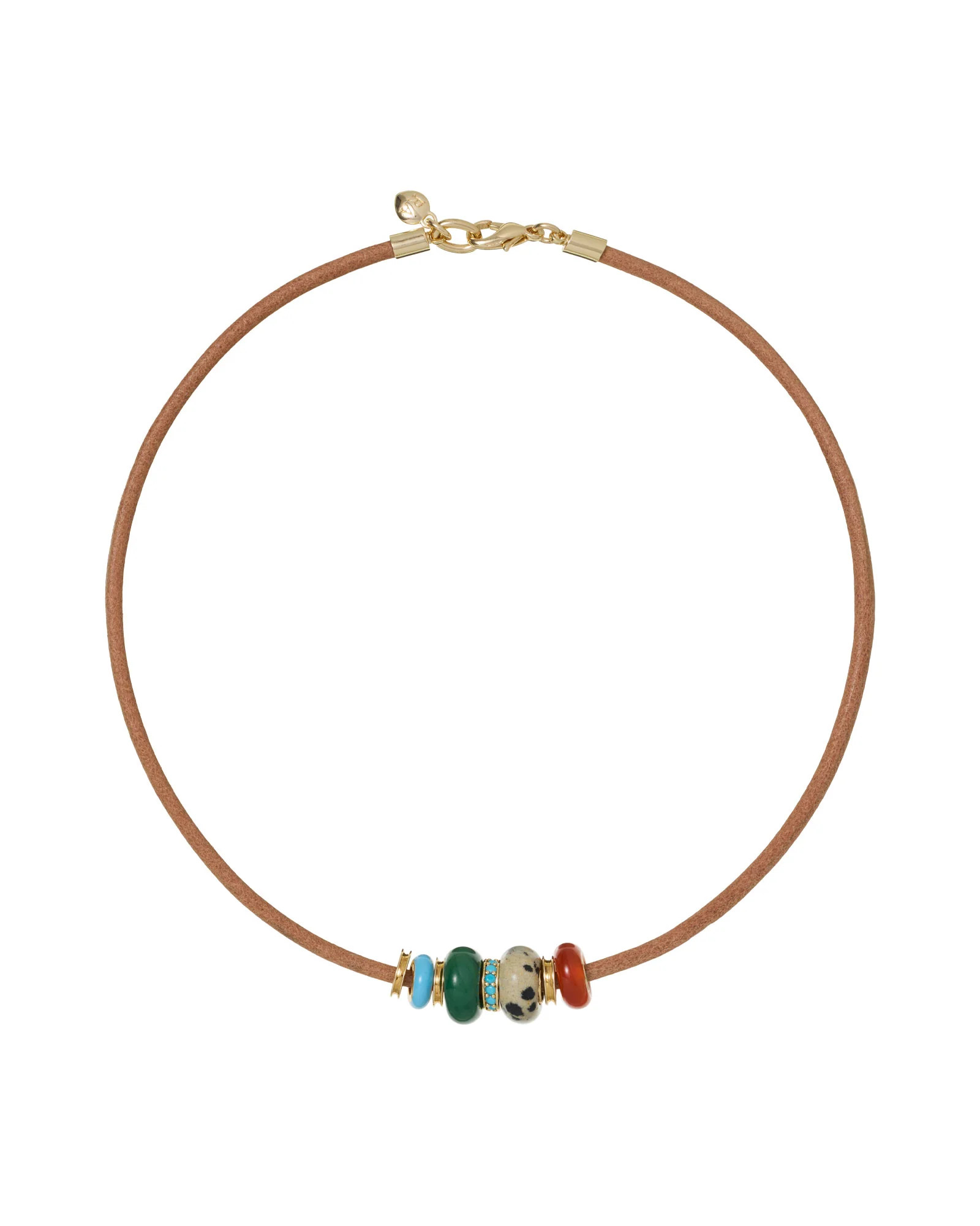 The Leather Stone Slider Necklace | Roxanne Assoulin