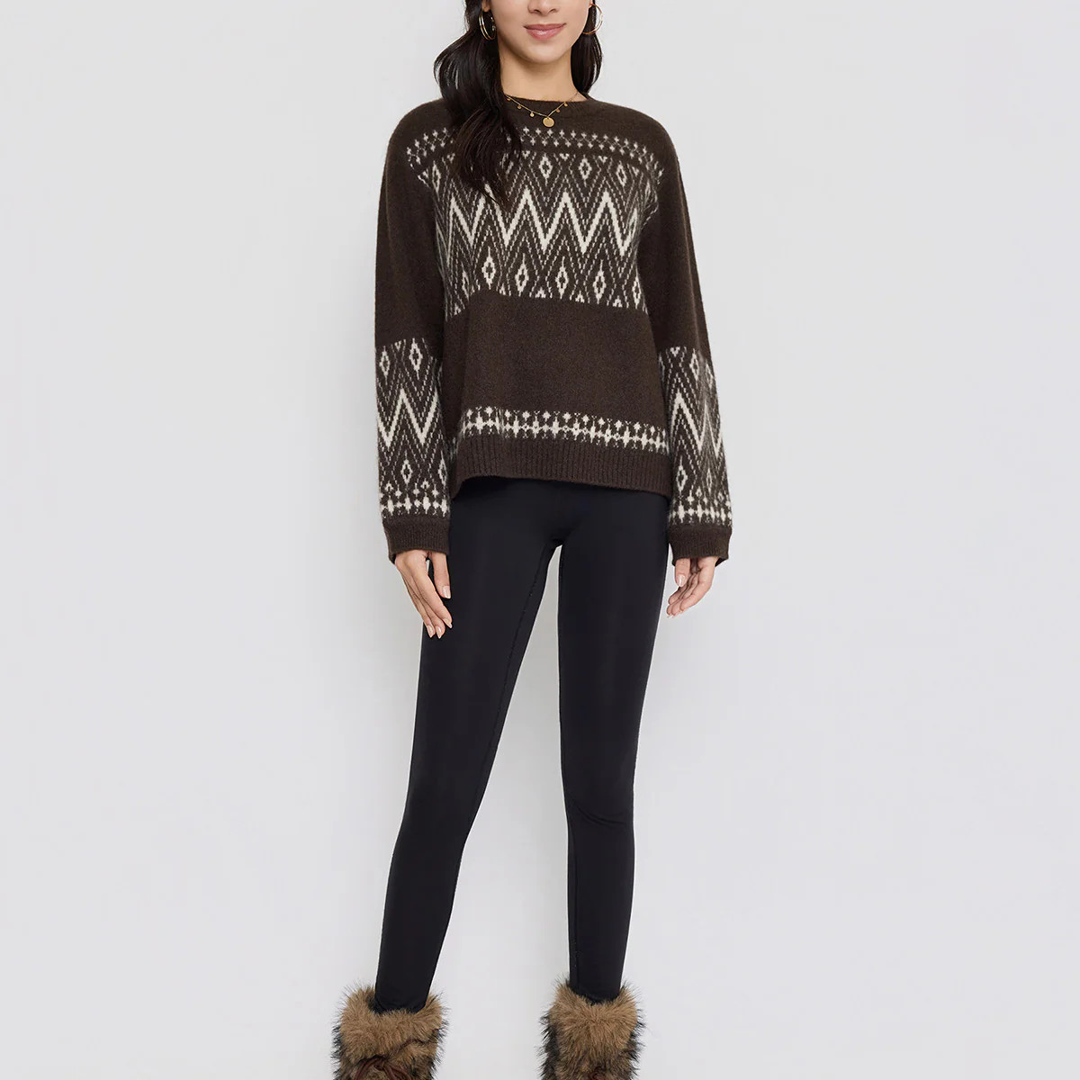 ASOBIO Yak Wool Fair Isle Sweater | ASOBIO (US)