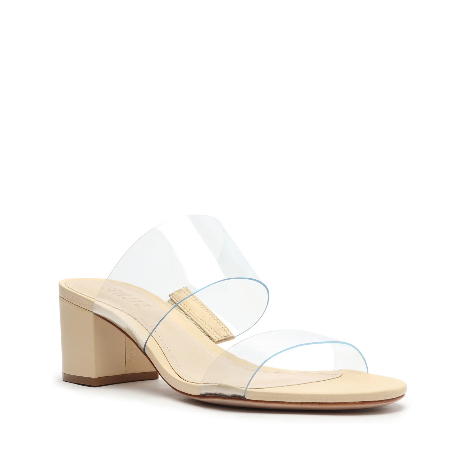 Victorie Vinyl & Leather Sandal, Chunky Block Heel | Schutz | Schutz Shoes (US)