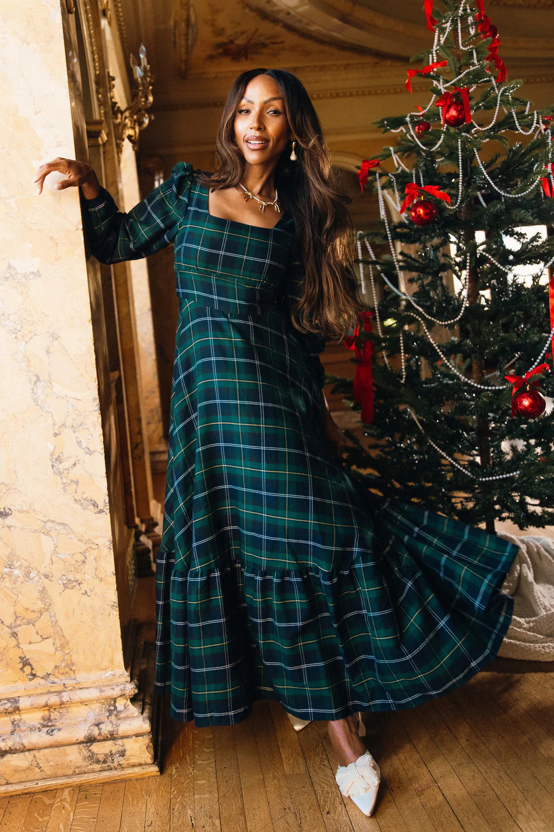 Connie Dress in Navy Plaid | Ivy City Co