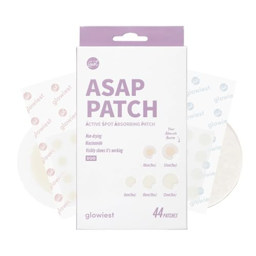 glowiest ASAP Active Spot Alleviating Patch 44 Patches (DUO) 8mm, 10mm, 12mm Spot patches - Premium Hydrocolloid Dressing Dots | Simple & Easy Active Treatment | Amazon (US)