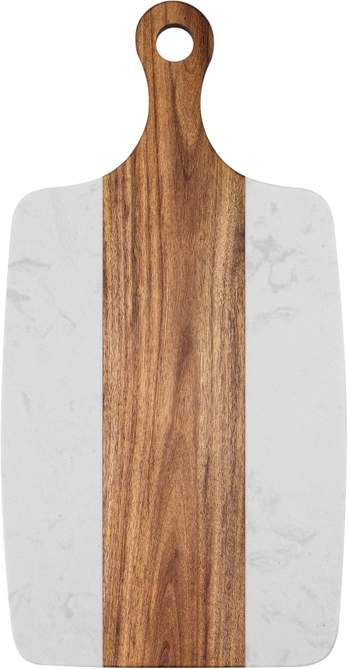 Marble charcuterie board: Acacia wood marble chopping board - suitable for kitchen, great gift fo... | Amazon (US)