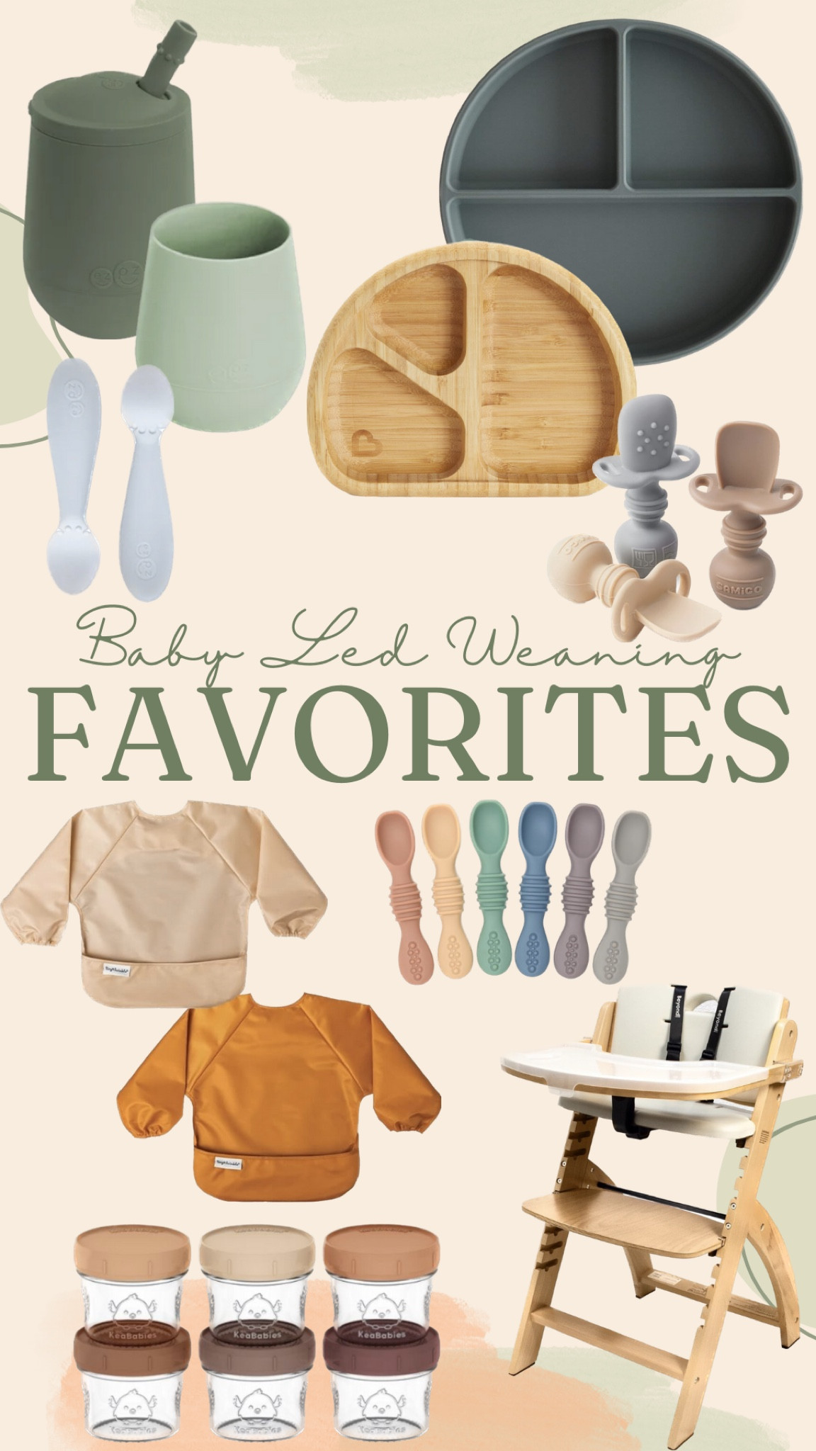 My baby led weaning favorites! First time mom starting solids purées smocked bib long sleeve bib silicone bib silicone tableware dinnerware silicone utensils double sided spoon bamboo plates stokke high chair infant high chair straw and cup meal prepping food jars baby food homemade

#LTKkids #LTKbaby #LTKhome