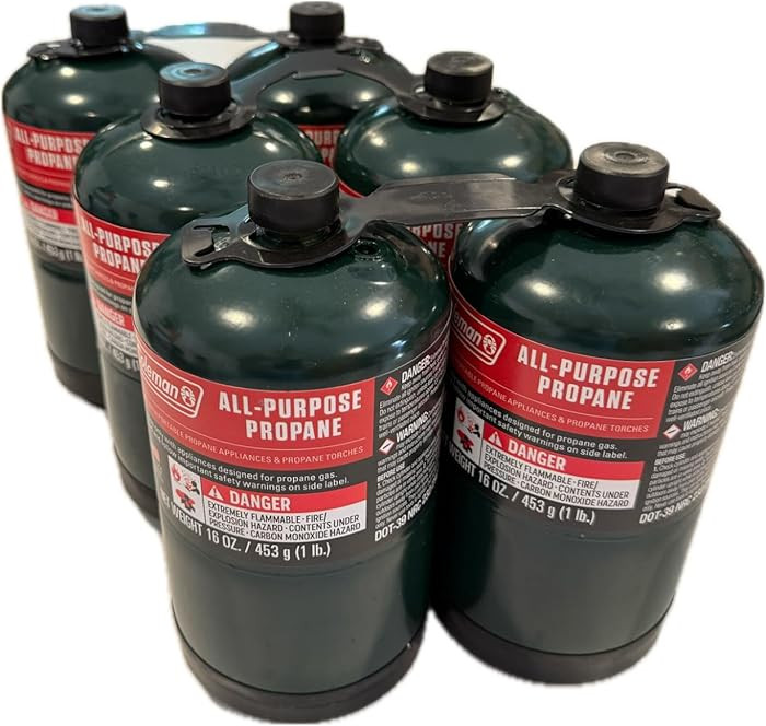 Propane Replacement Fuel Cylinders Camping- 16 Oz (6 Pack) Factory Pre-filled and Ready to Use | Amazon (US)