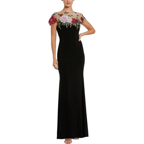 Floral Embellished Jersey Fitted Gown | Amazon (US)