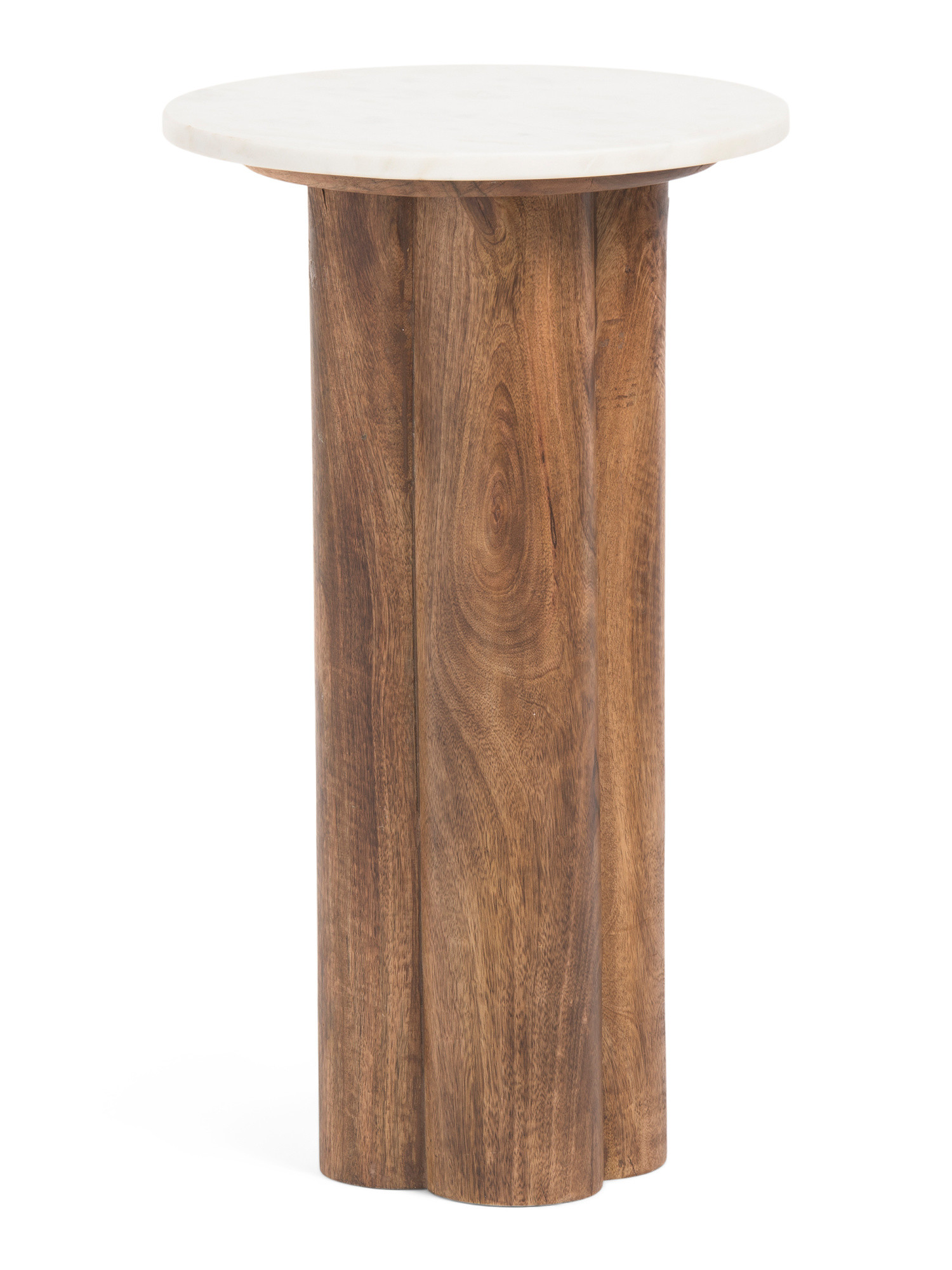 14x24 Solid Marble Top Wood Accent Table | TJ Maxx
