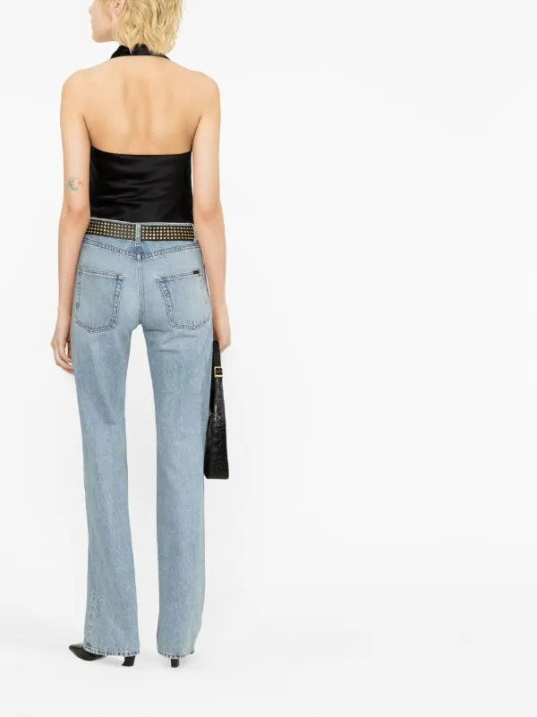 high-waisted straight-leg jeans | Farfetch Global