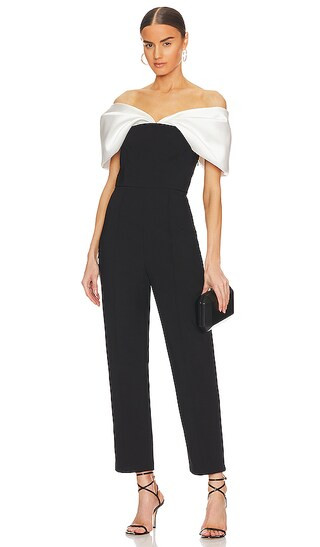 Lena Jumpsuit in Cream & Black | Revolve Clothing (Global)