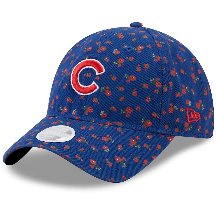 Women's Chicago Cubs New Era Royal Floral 9TWENTY Adjustable Hat | MLB Shop