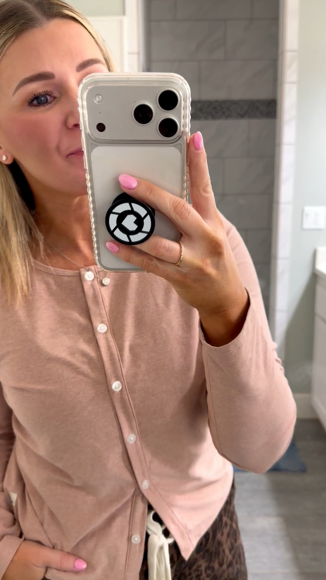 Medium in both pieces 

#LTKPetite #LTKootd #LTKOver40