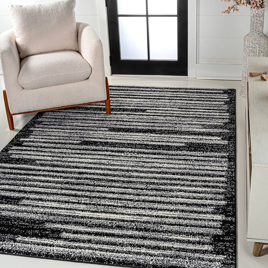 Amazon.com: JONATHAN Y MOH207A-3 Khalil Modern Berber Stripe Indoor Farmhouse Area-Rug Bohemian M... | Amazon (US)