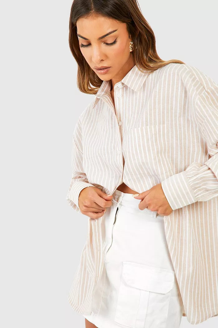 Oversized Stripe Shirt | Boohoo.com (UK & IE)