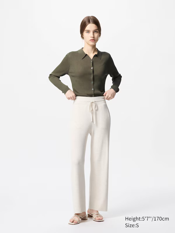 Washable Ribbed Knit Pants | UNIQLO (US)