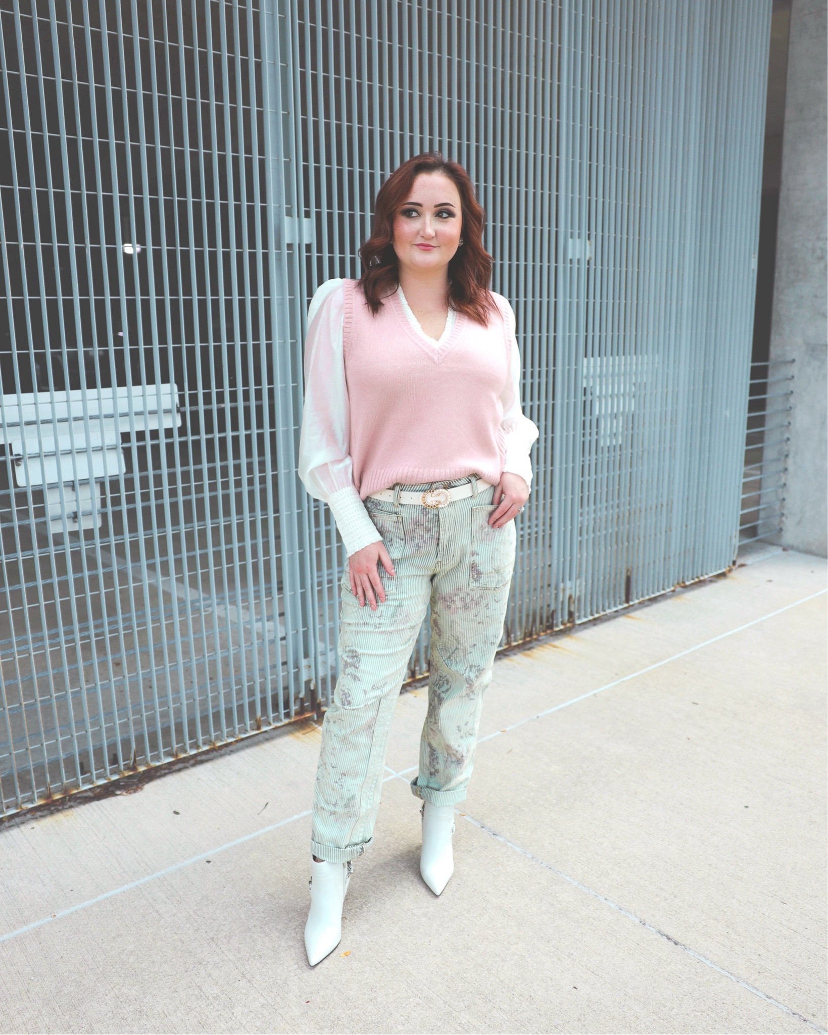 Love this girly casual look for pre fall, fall trnasition! Blouse and cashmere vest are from Me + Em and pants are from Anthropologie. Booties are from Nordstrom and everything runs TTS!

#meandem #me+em #anthropologie #myanthropologie #anthropologiestyle #nordstrom #nordstromfinds 

#LTKFallSale #LTKSeasonal #LTKNYFW