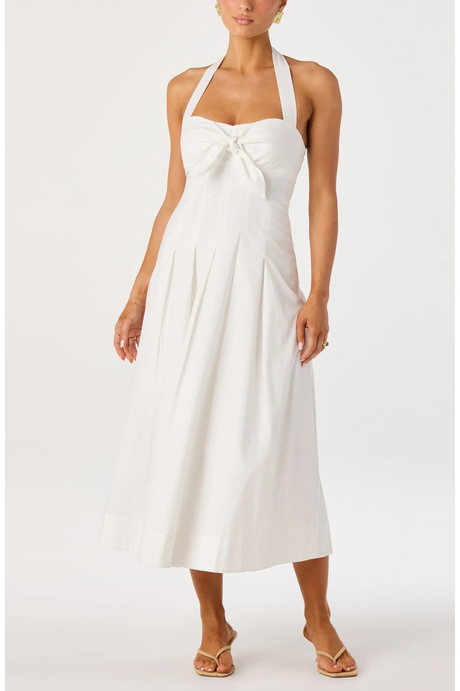 ASTR the Label Janae Halter Midi Dress (Women) | Nordstrom | Nordstrom