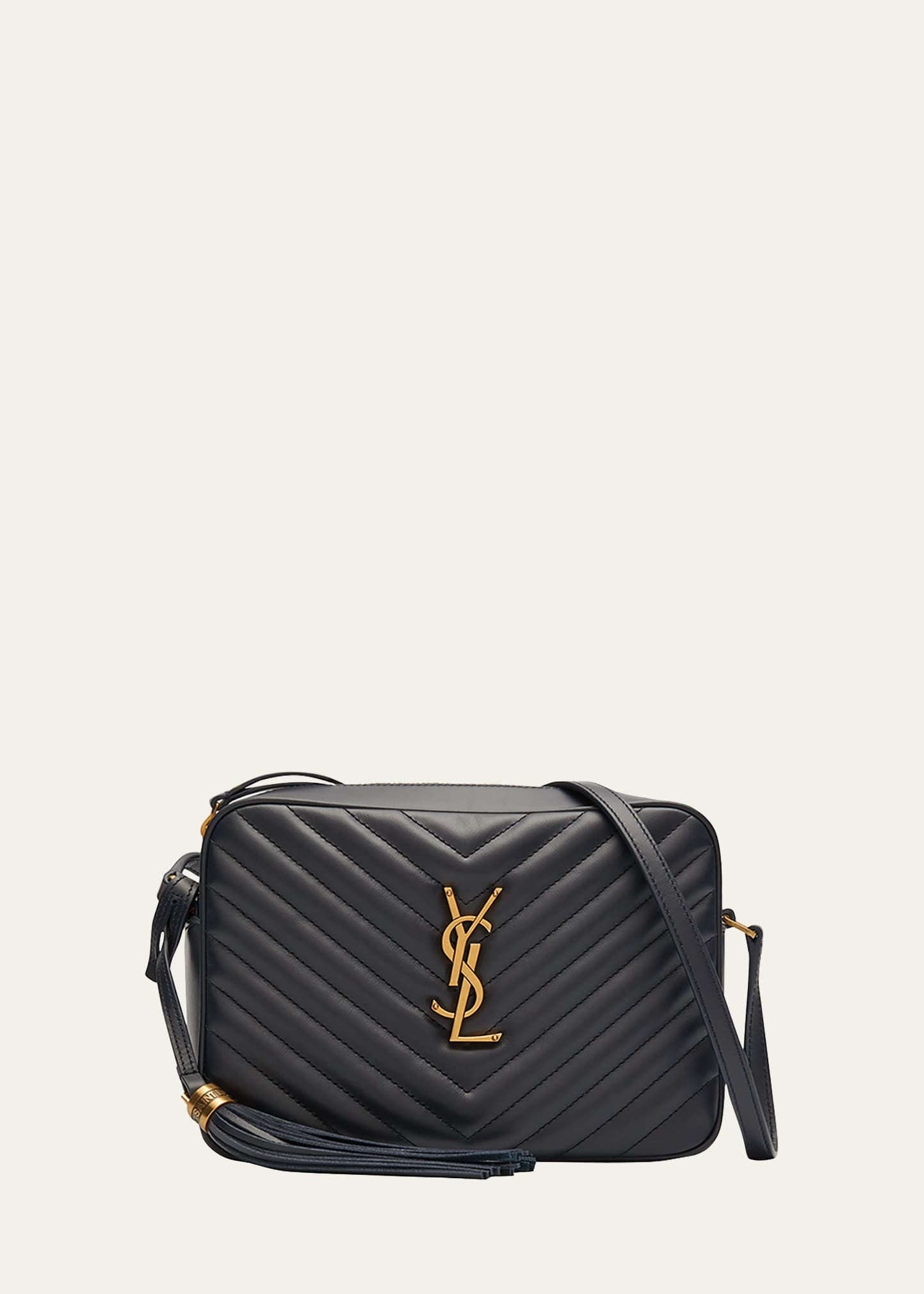 Lou Medium YSL Quilted Camera Crossbody Bag with Pocket | Bergdorf Goodman