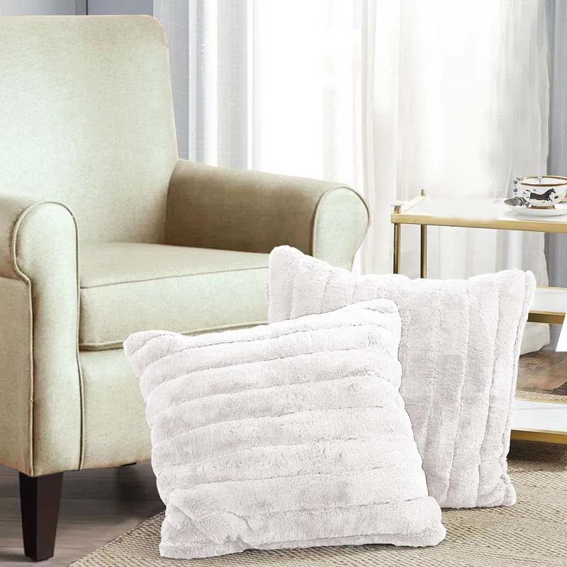 Almonte Faux Fur Euro Pillow Cover (Set of 2) | Wayfair North America